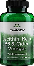 Пищевая добавка "Лецитин, водоросли, B-6 и яблочный уксус" - Swanson Lecithin Kelp B-6 & Cider Vinegar — фото N1