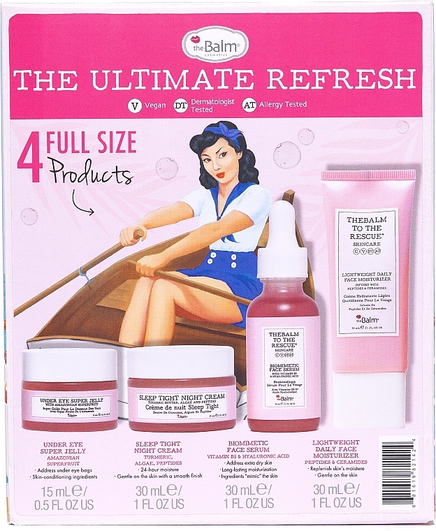 Набір - theBalm To The Rescue The Ultimate Refresh (jelly/15ml + n/cr/30ml + ser/30ml + cr/30ml) — фото N1