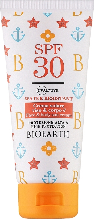 Солнцезащитный крем для лица и тела - Bioearth Sun Love Face And Body Sun Cream SPF30 — фото N1