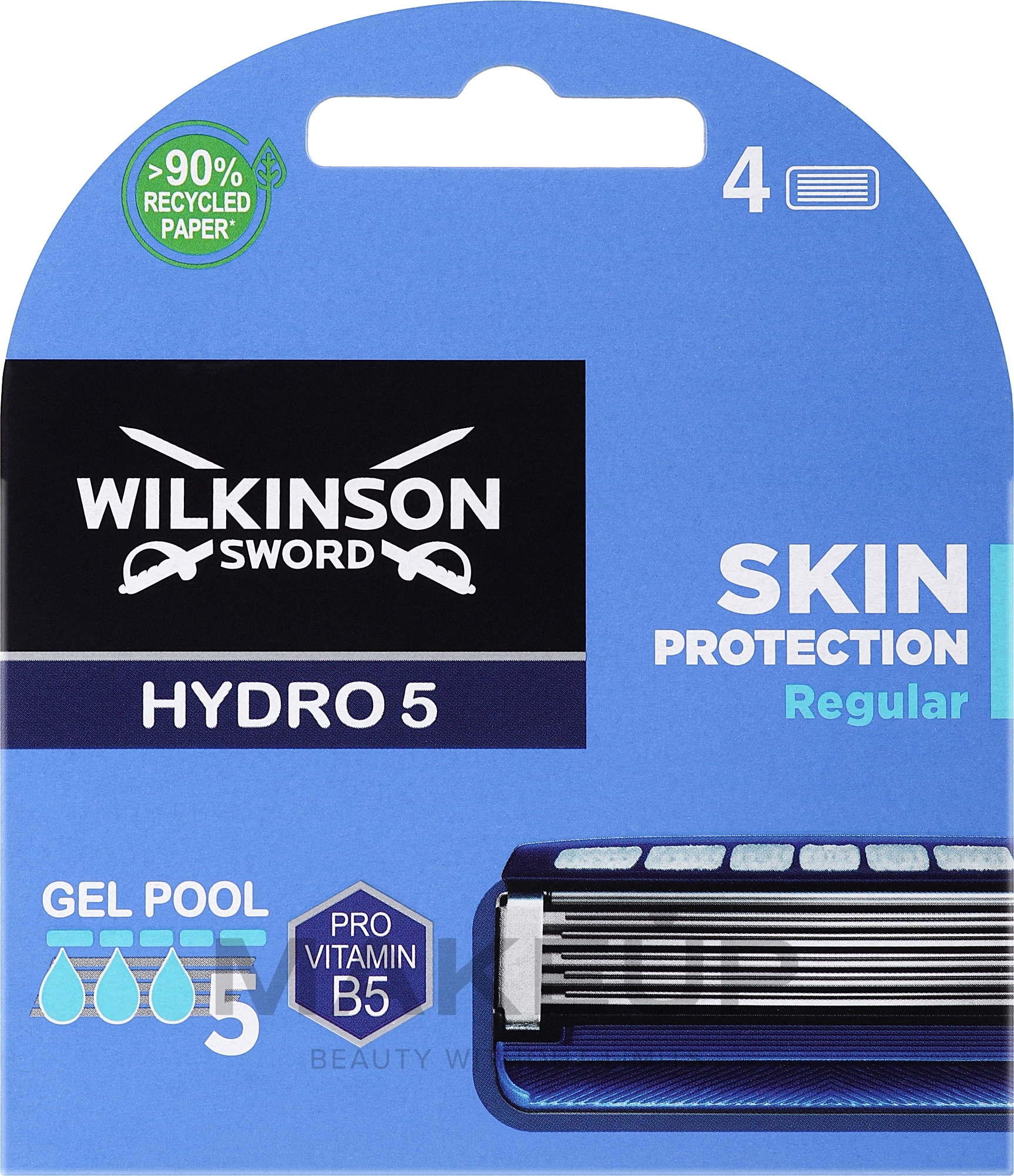 Змінні касети для гоління, 4 шт. - Wilkinson Sword Hydro 5 Regular — фото 4шт