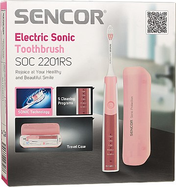Электрическая зубная щетка, розовая, SOC 2201RS - Sencor — фото N10