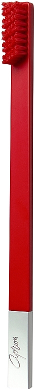 Зубная щетка средней жесткости, карминно-красная матовая - Apriori Slim — фото N2