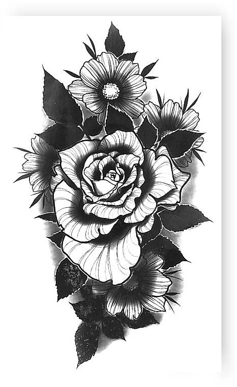 Временные тату "Насыщенная роза" - Ne Tattoo — фото N2