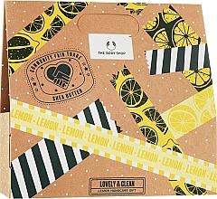 Набор - The Body Shop Lovely & Clean Lemon Hand Care Gift (lot/200ml + soap/250ml + h/gel/200ml) — фото N1