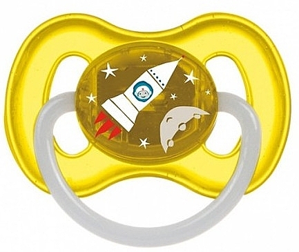 Пустышка латексная круглая от 6 до 18 месяцев, желтая - Canpol Babies Space — фото N2