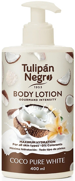 Лосьйон для тіла - Tulipan Negro Coco Pure White Body Lotion — фото N1