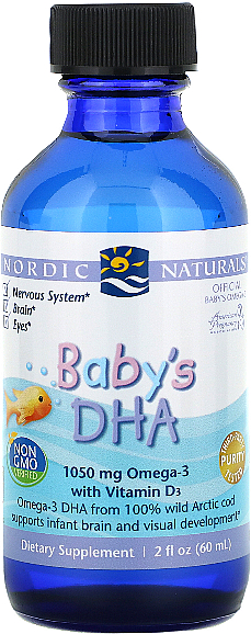 Пищевая добавка для детей "Масло морских водорослей", 1050 мг - Nordic Naturals Baby's DHA Vegetarian — фото N2