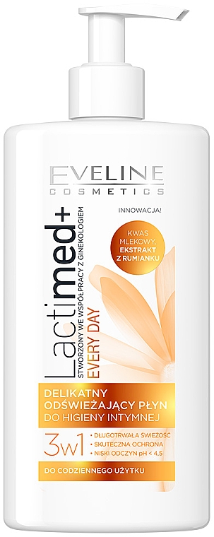 Гель для інтимної гігієни 3 в 1 - Eveline Cosmetics Lactimed+ Delicate Intimate Gel