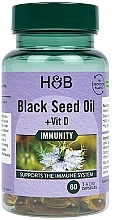 Парфумерія, косметика Харчова добавка "Олія чорного кмину" - Holland & Barrett Black Seed Oil + Vit D