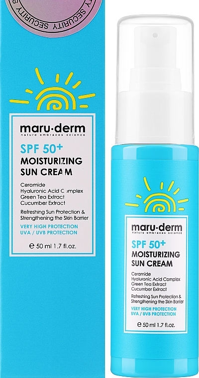 Зволожувальний сонцезахисний крем - Maruderm Cosmetics Moisturizing Sun Cream SPF50+ — фото N1