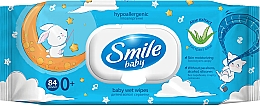 Влажные салфетки для новорожденных с клапаном "Экстракт алоэ", 84 шт. - Smile Ukraine Baby Wet Wipes — фото N1