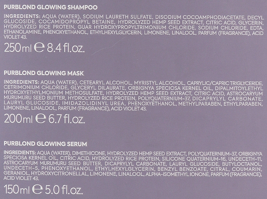 Набор - Vitality's Purblond Glowing Kit Revente (shm/250ml + mask/200ml +ser/150ml) — фото N3