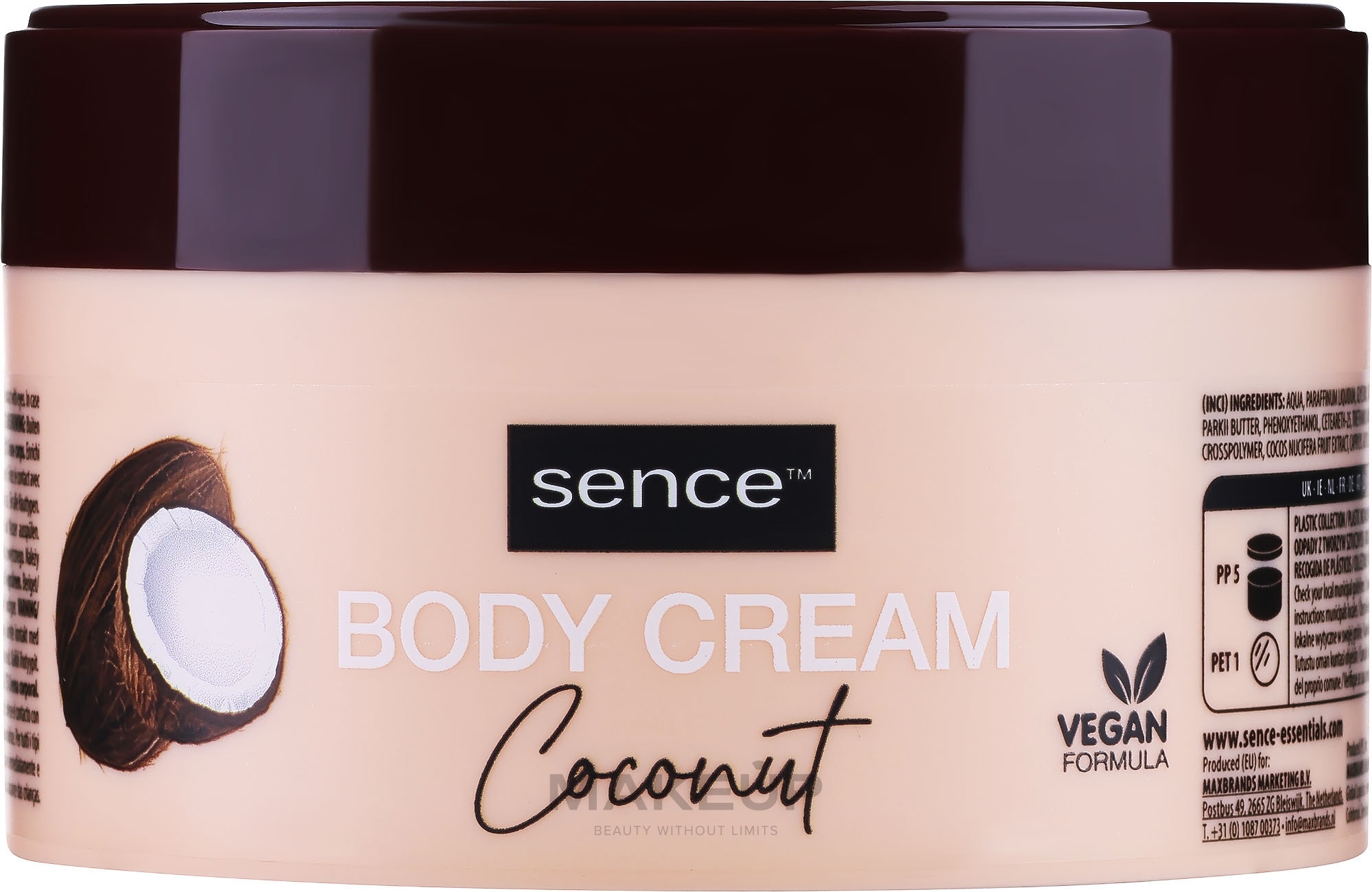 Крем для тіла "Кокос" - Sence Body Cream Coconut — фото 200ml