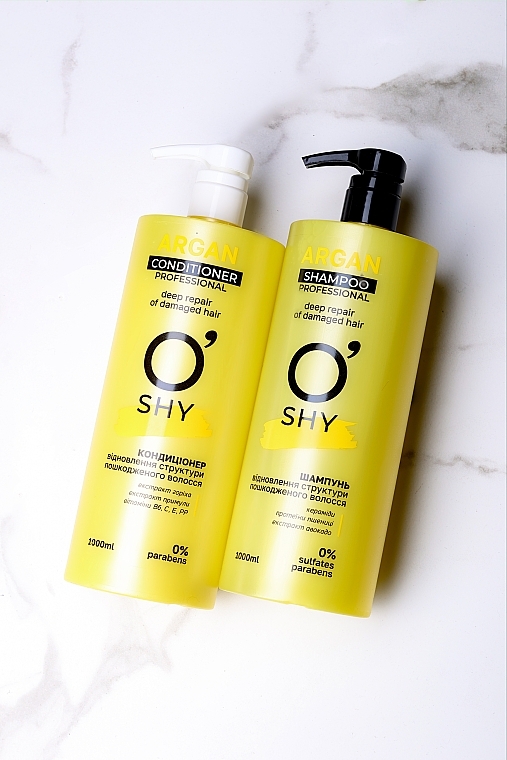 УЦІНКА Шампунь "Відновлення структури пошкодженого волосся" - O'Shy Argan Professional Shampoo * — фото N2