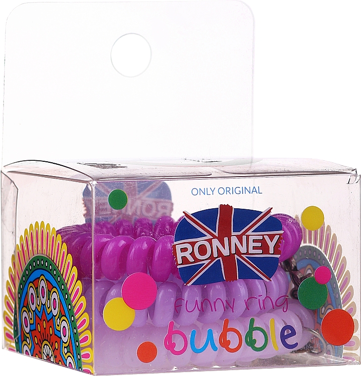 Резинки для волос, 5,5 см, вариант 1 - Ronney Professional Funny Ring Bubble — фото N4