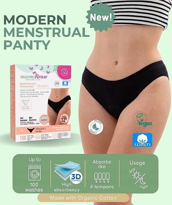 Менструальні трусики "Modern" - Masmi Menstrual Panties — фото N2