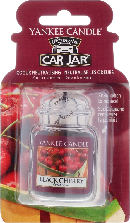 Ароматизатор для автомобиля гелевый - Yankee Candle Car Jar Ultimate Black Cherry — фото N1