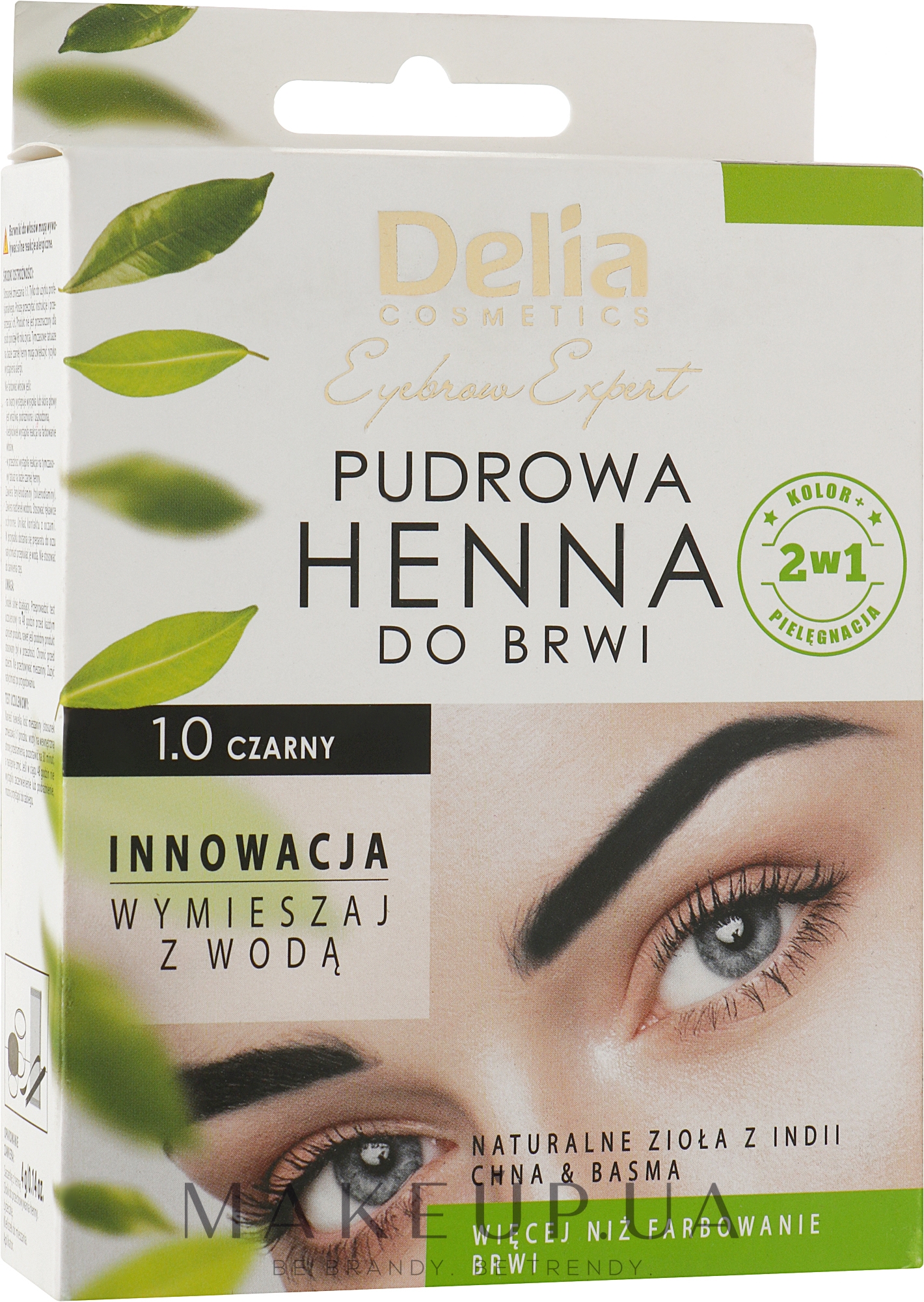 Хна для брів - Delia Cosmetics Eyebrow Expert Brow Henna — фото 1.0 - Черная