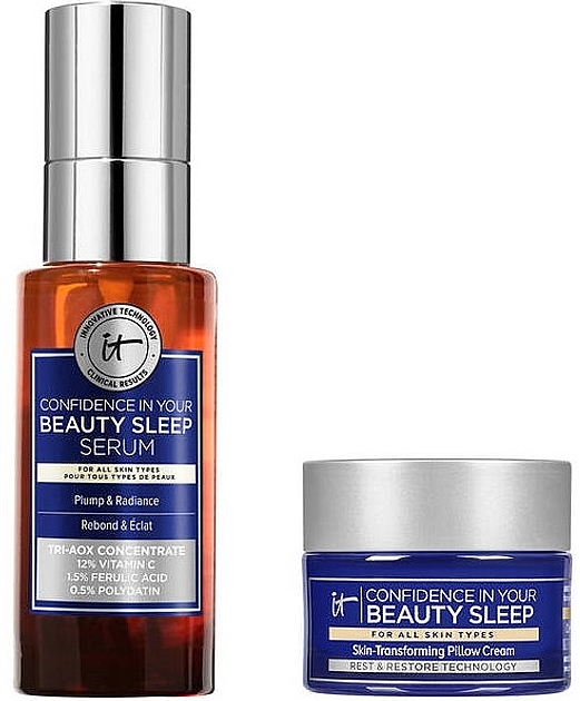 Набор - It Cosmetics Best Beauty Sleep Ever Set (serum/30ml + cr/14ml + bag/1pcs) — фото N2