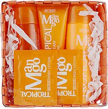 Парфумерія, косметика Косметичний набір "Тропічне манго" - Body Resort Tropical Mango Set (shm/250ml + cond/250ml + h/cr/100ml + lotion/2x5ml)