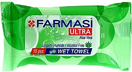 Парфумерія, косметика Вологі серветки з алое вера - Farmasi Ultra Green