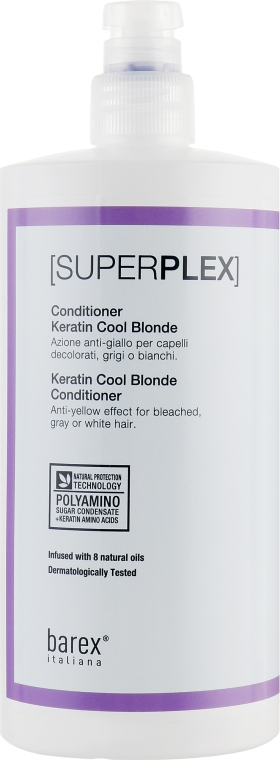 Кератиновый кондиционер "Холодный блонд" - Barex Italiana Superplex Conditioner Cool Blonde — фото N3