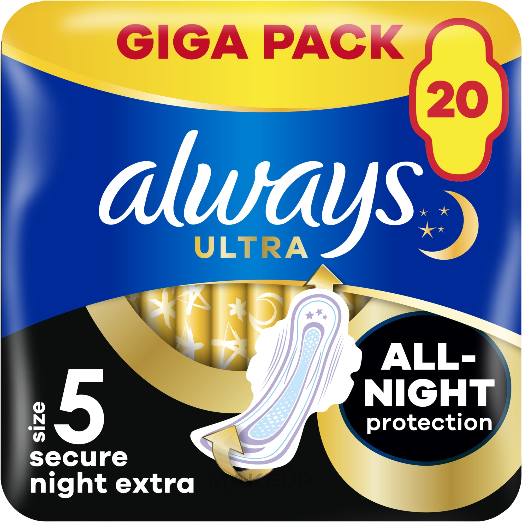 Гігієнічні прокладки, розмір 5, 20 шт - Always Ultra Secure Night Extra — фото 20шт