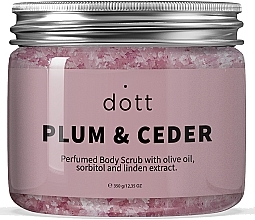 Парфумерія, косметика Парфумований скраб для тіла з олією оливки, сорбітолом та екстрактом липи - Dott Plum & Cedar