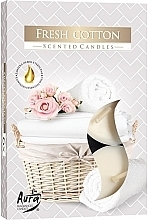 Набір свічок "Свіжий котон" - Bispol Fresh Cotton Scented Candles — фото N1