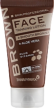 Лосьйон для засмаги обличчя з легкими бронзантами - Tannymaxx Brown Skin Professional Face Tanning Lotion — фото N1