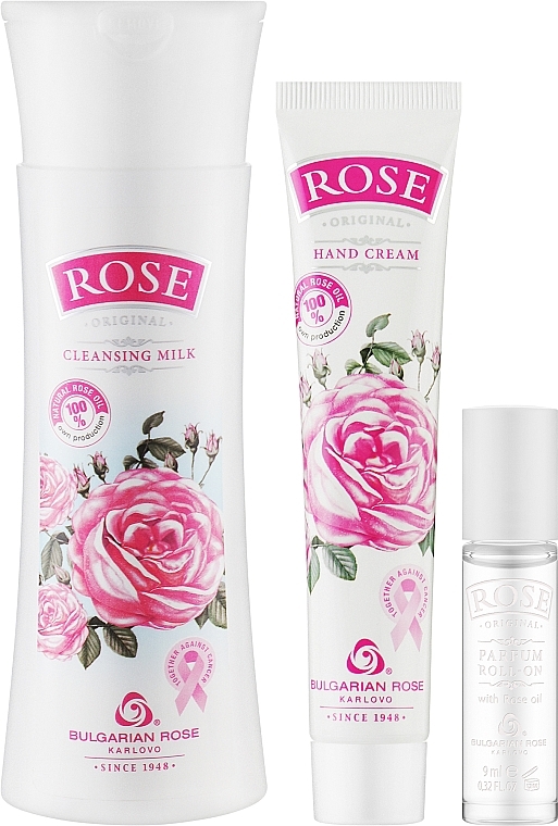 Подарунковий набір для жінок "Rose" - Bulgarian Rose (perf/9ml + mak/rem/milk/150ml + hand/cr/50ml) — фото N2