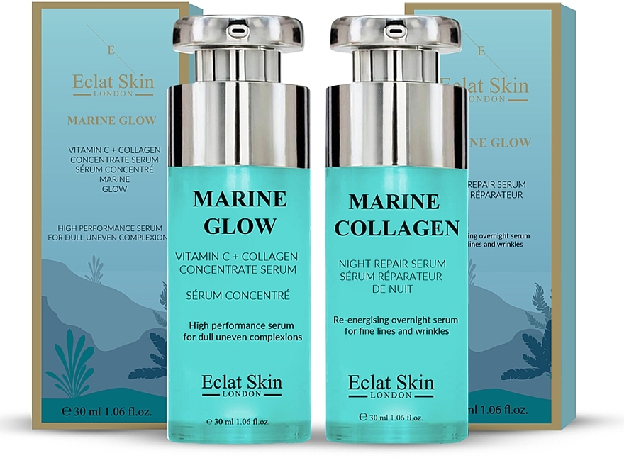 Набір - Eclat Skin London Marine Glow & Marine Collagen (f/ser/2x30ml) — фото N1