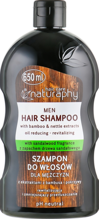 Восстанавливающий шампунь с экстрактами бамбука и крапивы для мужчин - Naturaphy Bamboo & Nettle Extracts Man Shampoo — фото N1