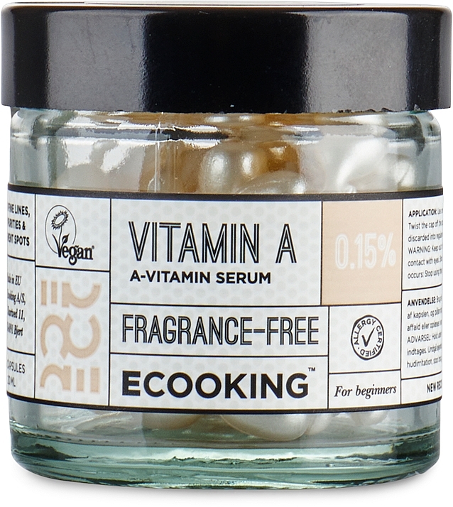 Сироватка для обличчя з вітаміном А в капсулах - Ecooking A-Vitamin 0,15% Serum — фото N1