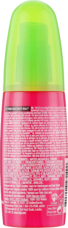 Сыворотка для выпрямления волос - Tigi Bed Head Straighten Out Anti Frizz Serum — фото N2