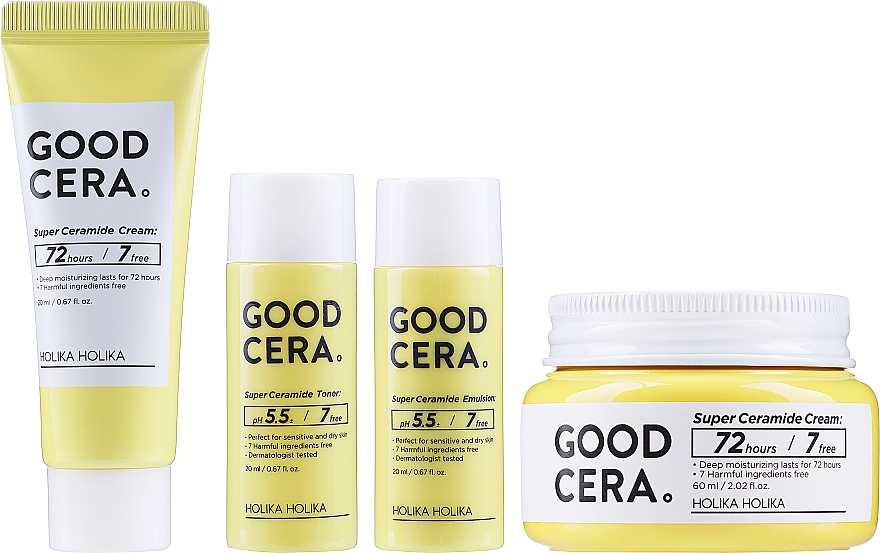Набір - Holika Holika Good Cera Cream Gift Set (cr/60ml + cr/20ml + toner/20ml + emulsion/20ml) — фото N2