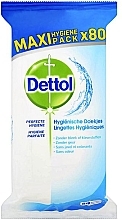 Парфумерія, косметика Серветки гігієнічні, 80 шт. - Dettol Wipes