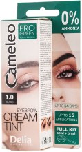 Духи, Парфюмерия, косметика Крем-краска для бровей, черная - Delia Brow Dye Cameleo Pro Green Black 1.0