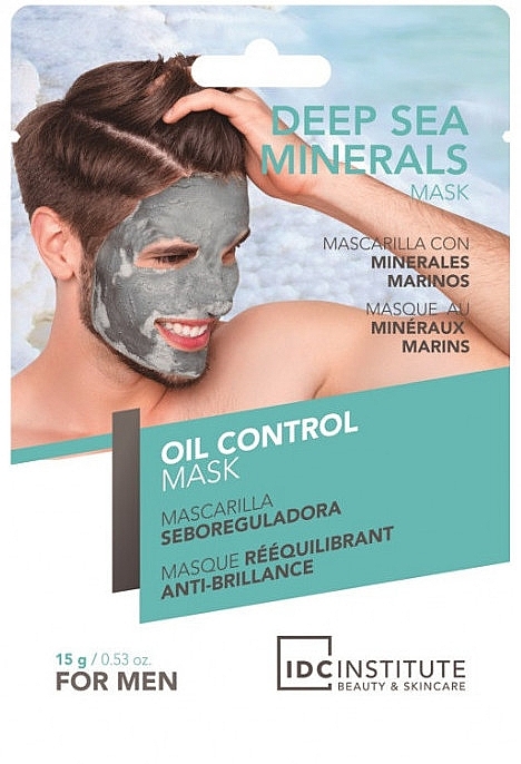 Маска для обличчя себорегулювальна для чоловіків - IDC Institute Oil Control Mask For Men — фото N1