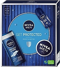 Духи, Парфюмерия, косметика Набор мужской косметики - NIVEA MEN Get Protected 2022 (show gel/250ml + deo/50ml + cr/75ml)