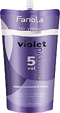 Парфумерія, косметика Фіолетовий окислювач проти жовтизни 1.5% - Fanola No Yellow Purple Oxidizing Cream (5 Vol)