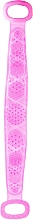 Силиконовая мочалка для тела с ручками, розовая - Deni Carte — фото N2