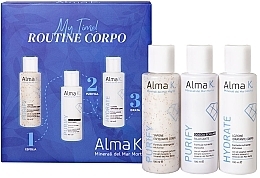 Набор - Alma K. My Time! Body Care Routine Kit (sh/gel/100 ml + soap/100 ml + b/lot/100 ml) — фото N2