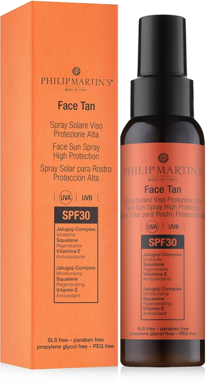 Солнцезащитный спрей для лица - Philip Martin's Face Tan SPF 30 — фото N1