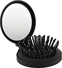 Парфумерія, косметика Щітка для волосся із дзеркалом, Pf-242, чорна - Puffic Fashion