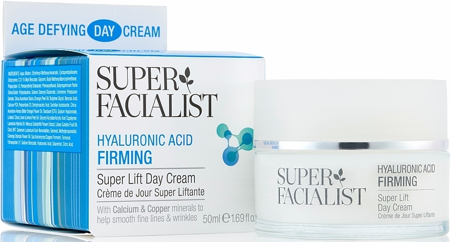 Крем денний з гіалуроновою кислотою для обличчя - Super Facialist Hyaluronic Acid Firming Super Lift Day Cream — фото N2