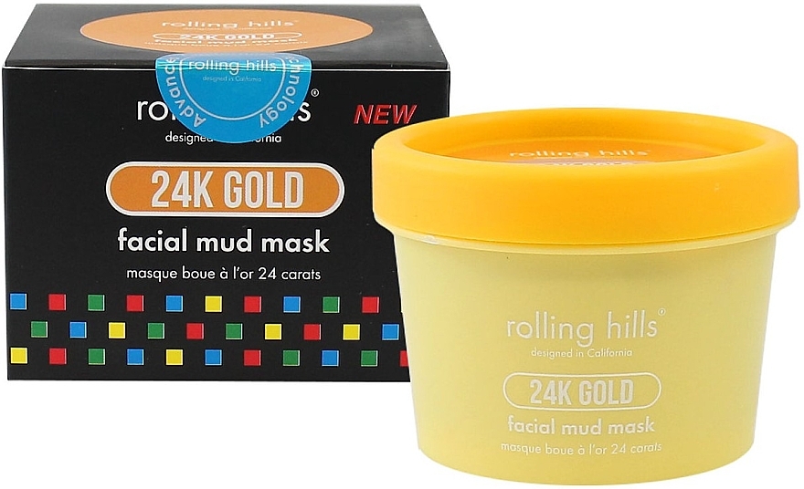 Грязевая маска из 24-каратного золота - Rolling Hills 24K Gold Facial Mud Mask — фото N1