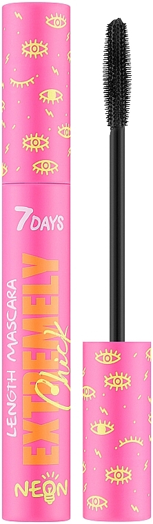 Тушь для ресниц светящаяся под ультрафиолетом - 7 Days UVglow Neon Extremely Chick Length Mascara — фото N1