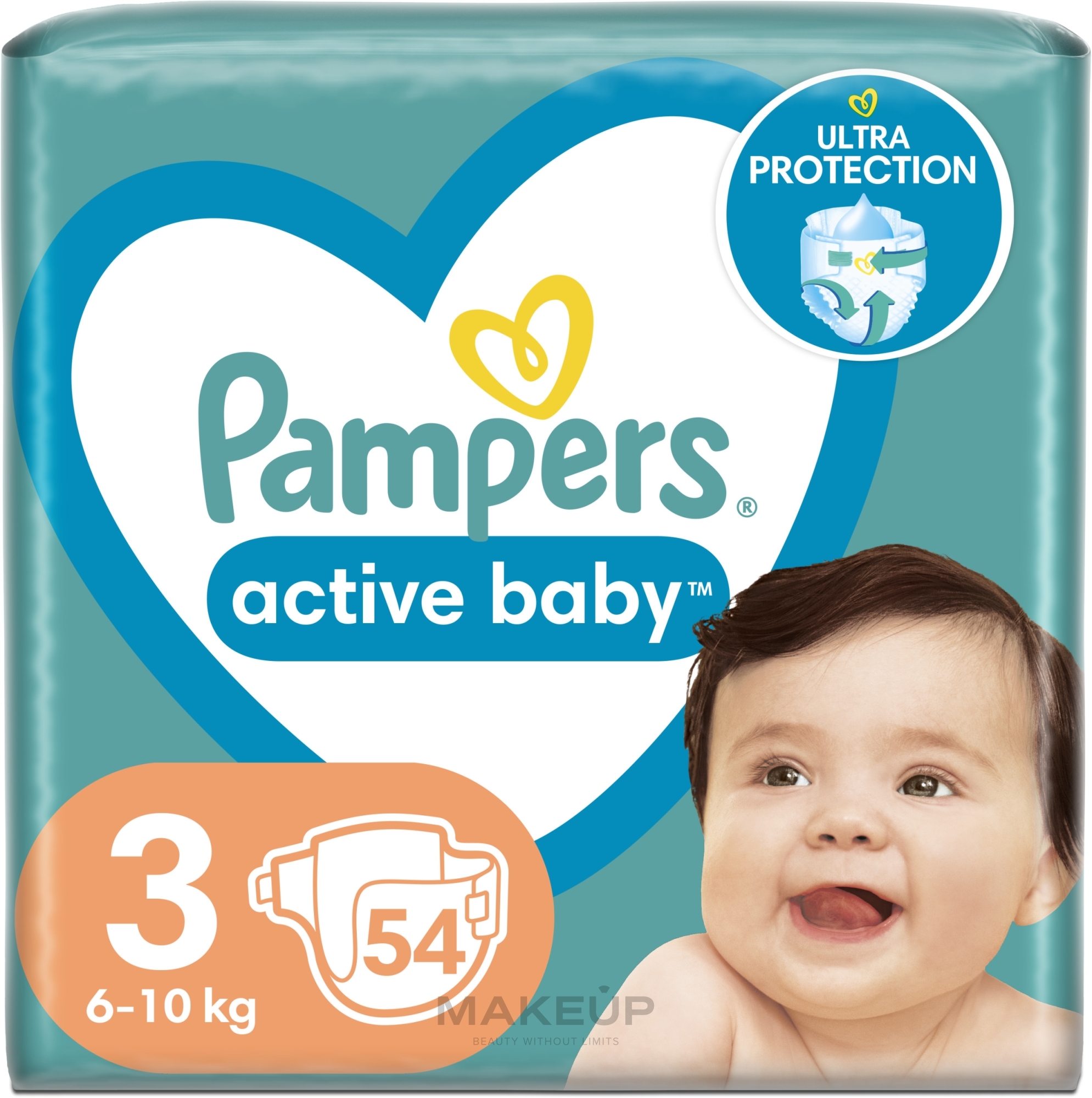 Подгузники Active Baby 3 (6-10 кг), 54 шт. - Pampers — фото 54шт