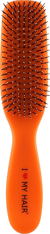 Щетка детская для волос "Spider Soft Kids", 9 рядов, матовая, оранжевая - I Love My Hair — фото N1